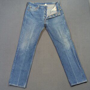 Levi's Jeans Men's 36x36 Fits 32x32 Blue 501XX Straight Leg Button Fly Denim